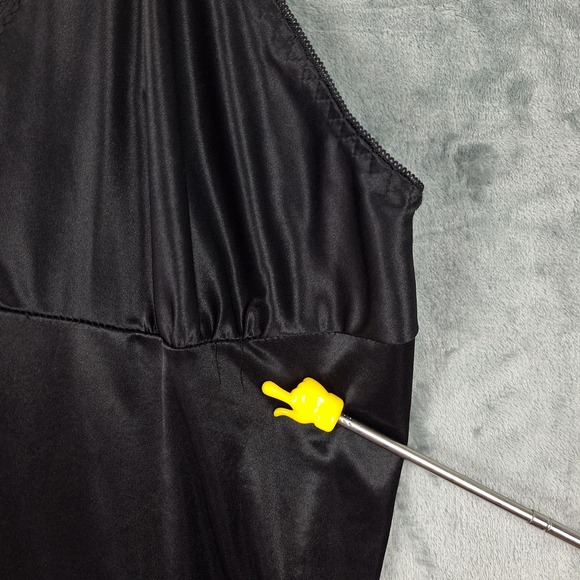 Womens‎ Slip Dress 3XL Black Babydoll Y2K Coquette Satin Fairy Grunge Whimsigoth - Picture 4 of 8